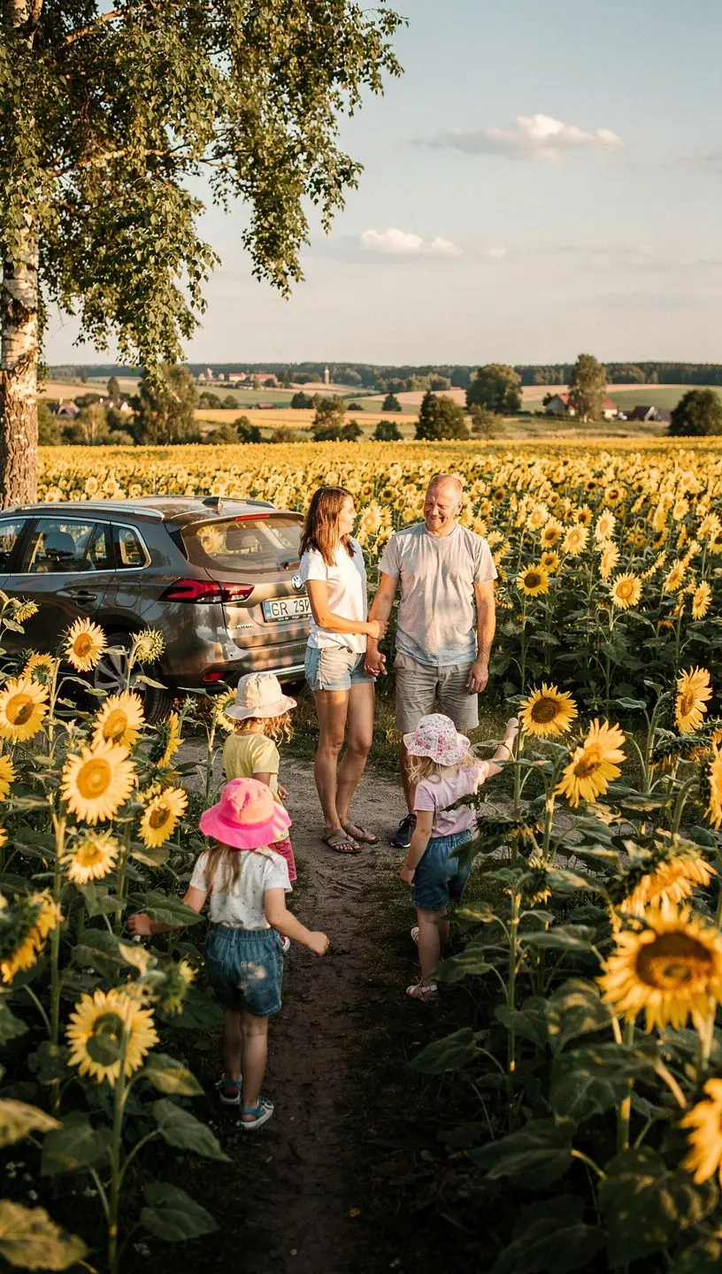 A picturesque view of a historic castle surrounded by lush greenery, perfect for family visits.